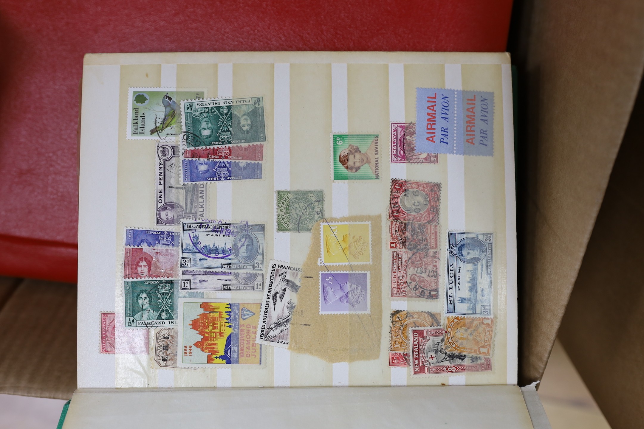 A large collection with Australia, Canada, New Zealand, Papua New Guinea in albums plus First Day Covers, Royal Events and loose in envelopes
